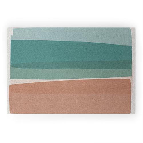 Orara Studio Modern Turquoise And Pink Welcome Mat Collection