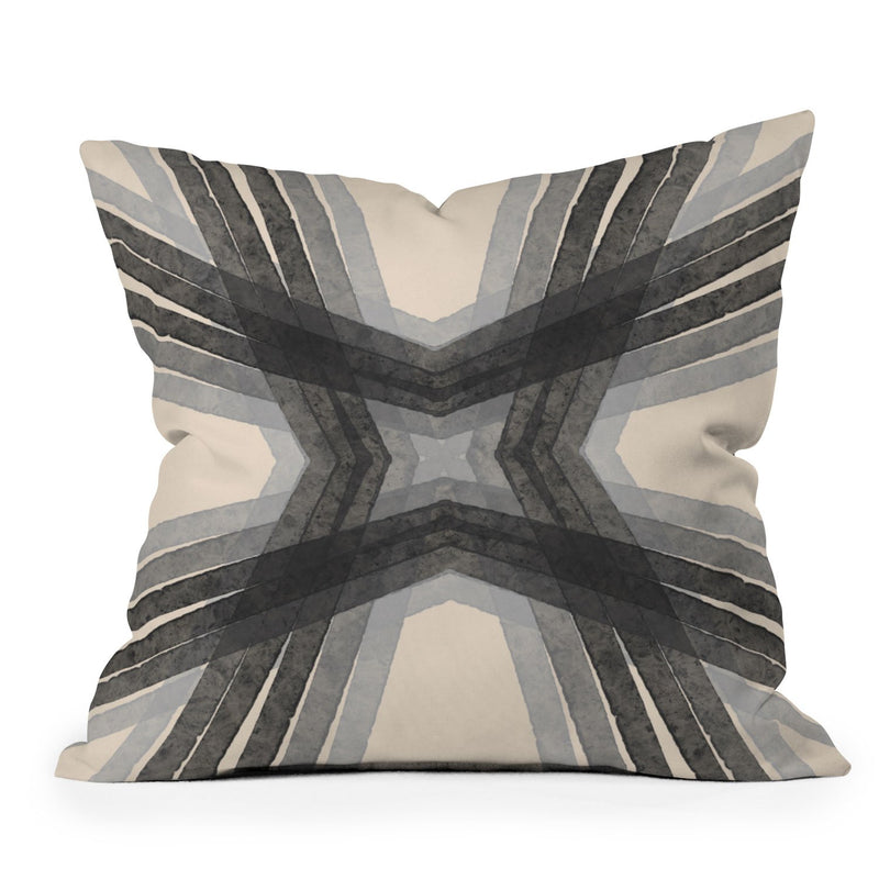 Sewzinski Modern Lines Grays Throw Pillow