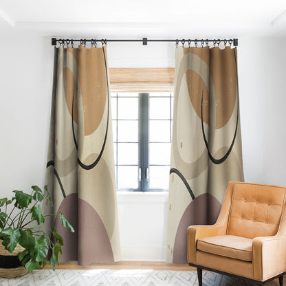 Sheila Wenzel Ganny Neutral Color Abstract Window Treatment - Decor Addict, LLC