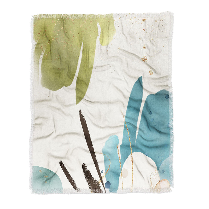 Sheila Wenzel Ganny The Bouquet Abstract Throw Blanket