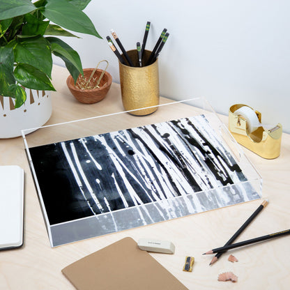 Sophia Buddenhagen White Lines Acrylic Storage - Decor Addict, LLC