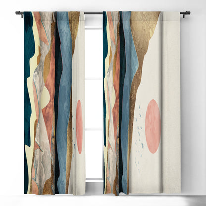 Spacefrogdesigns Golden Peaks Window Treatment - Decor Addict, LLC