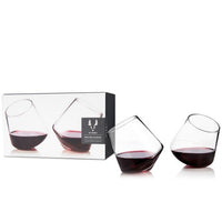 Rolling Crystal Wine Glasses by Viski® - Decor Addict, LLC